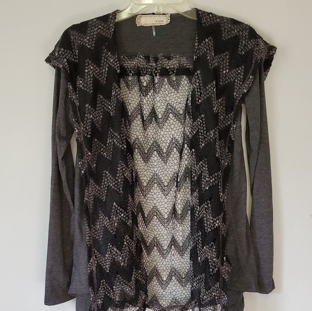A'Reve/Anthropologie/Chevron Cardigan
